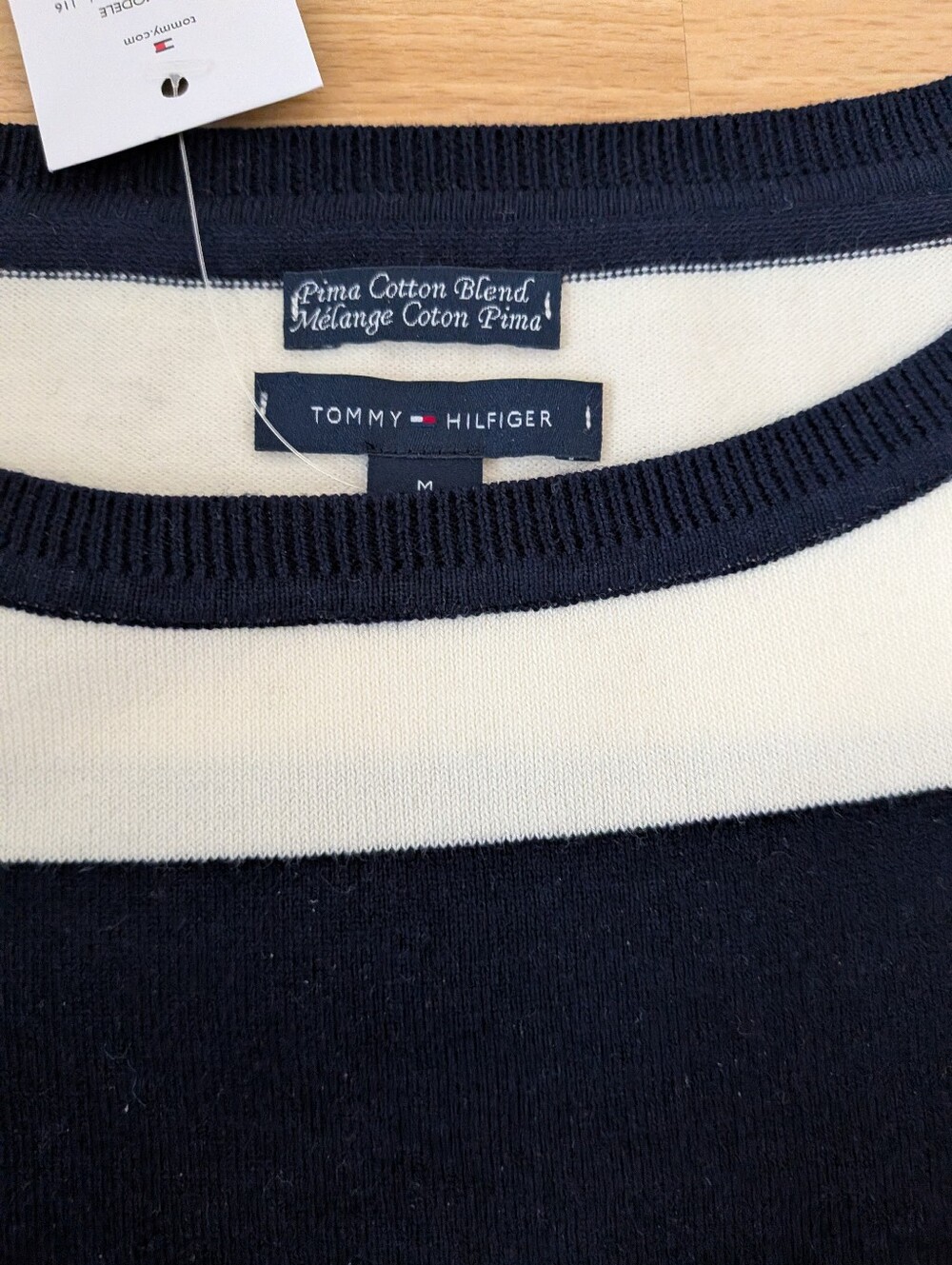 Tommy Hilfiger Pima Cotton Blend Sweater - Picture 3 of 4